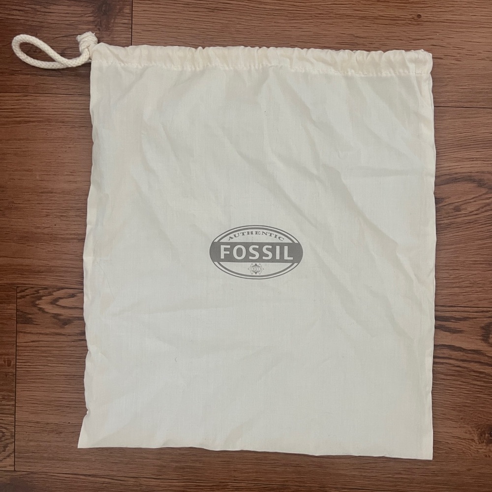 Fossil Cream Drawstring Duster Bag - image 1